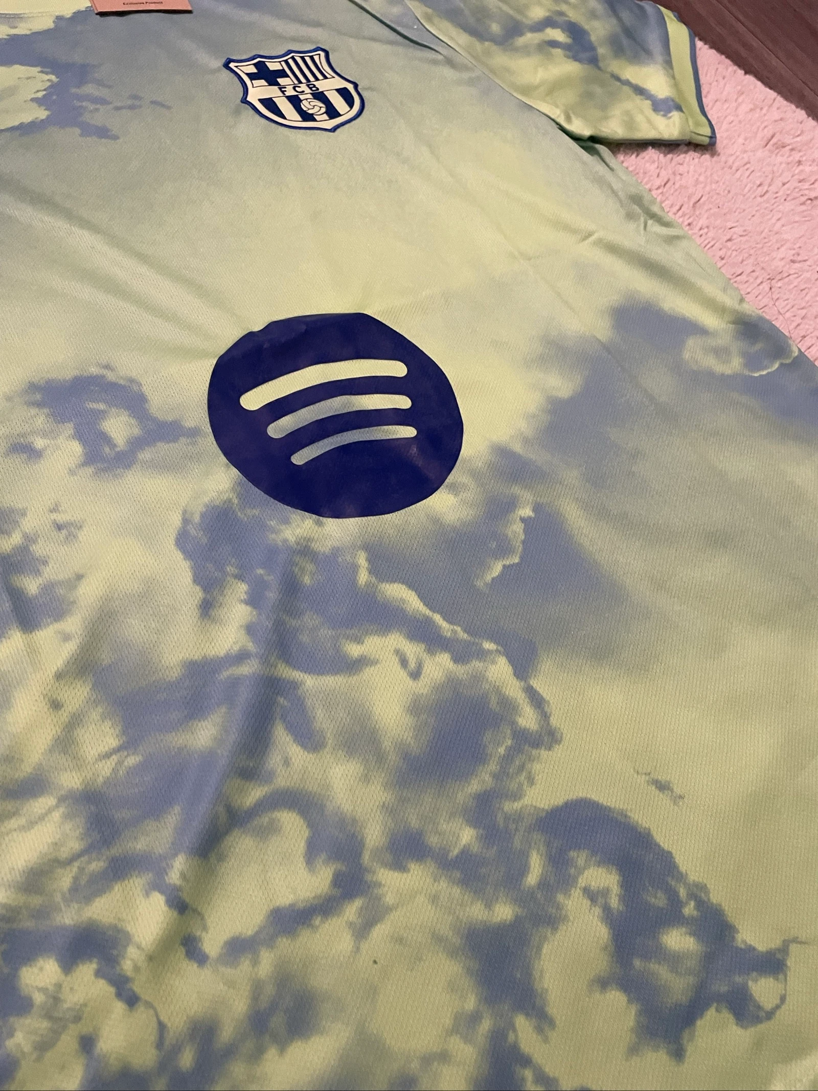 maillot de foot football concept barcelone vert nuage taille L nike spotify neuf – photo 2